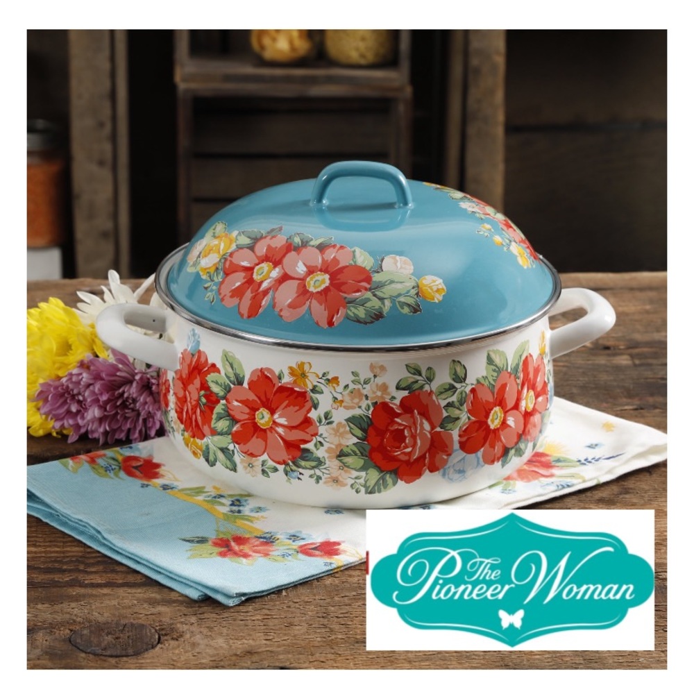 The Pioneer Woman Vintage Floral 4Quart Dutch Oven